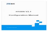 H108N V2.1 Configuration Manual - Movistar · PDF fileZTE H108N V.2.1 Configuration manual Page i ZTE Proprietary and Confidential Contents 1 Accessing the Device