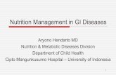 Nutrition Management in GI Diseases - Universitas …staff.ui.ac.id/system/files/users/aryono.hendarto/material/... · Nutrition Management in GI Diseases ... Infant with intractable