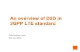 An overview of D2D in 3GPP LTE standard - Inriad2d-4-5g.gforge.inria.fr/Workshop-June2016/slides/Overview_LTE_D2… · An overview of D2D in 3GPP LTE standard. ... – V2V based on