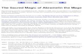 Book of the Sacred Magic of Abramelin the Mage, … Sacred Magic of Abramelin the... · Book of the Sacred Magic of Abramelin the Mage, translated by S.L. Mathers Contents abramelin