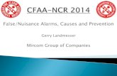 False/Nuisance Alarms, Causes and Prevention - CFAA OTTAWA/ats2014/8. CFAA-NCR False Ala… · False/Nuisance Alarms, Causes and Prevention Gerry Landmesser Mircom Group of Companies