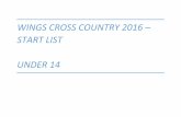 WINGS CROSS COUNTRY 2016 – START LIST UNDER 14wings.org.sg/news/news-2016-02-20-xountry-startlist.pdf · 14029Chloe Leong Female HIJ Team B Under 14 CHIJ Secondary (Toa Payoh) 14030CAITLYN
