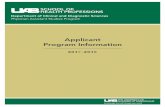 Applicant Program Information - UAB · PDF fileMaster of Science in Physician Assistant Studies . ... More Demand: UAB PA’s first-time pass rates for taking the PANCE exam is 97