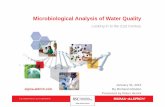 Microbiological Analysis of Water · PDF fileMicrobiological Analysis of Water Quality ... What does this mean for microbiology laboratories analysing water? •Continue to strive