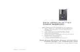 DPA UPSCALETM ST USER MANUAL - UPS · PDF fileSafe-Swap Modular Power Protection Power range: 10-120KW per rack Specifications are subject to change without notice DPA UPSCALETM ST