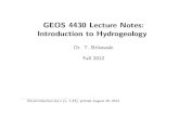 GEOS 4430 Lecture Notes: Introduction to Hydrogeologybrikowi/Teaching/Hydrogeology/LectureNotes/... · GEOS 4430 Lecture Notes: Introduction to Hydrogeology Dr. T. Brikowski Fall