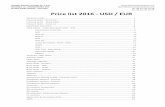 Price list 2016 - USD / EUR - Alamo Water · PDF filePrice list 2016 - USD / EUR ... 6 A8040 Katalox Light 28.3 L / 30.0 Kg Bag $ 127.00 7 A8042 Greensand Plus 14.1 L / 20.0 Kg Bag