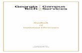 Handbook Of Institutional Effectivenesscampusservices.gatech.edu/sites/default/files/images/assessment... · Institutional Effectiveness (IE) is a set of ongoing practices and processes