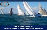 WAGS 2015 SAILING INSTRUCTIONS - · PDF file2015 WAGS | Sailing Instructions Page 2 ... and an orange buoy at the port end approximately 300-800m from the outer Manly Harbour Leads