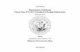 Fiscal Year (FY) 2017 President's Budget Submission ... · PDF fileUNCLASSIFIED Department of Defense Fiscal Year (FY) 2017 President's Budget Submission ... Weapons Procurement, Navy