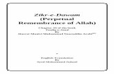 Zikr-e-Dawam (Perpetual Remembrance of Allah)Ch-20).pdf · Zikr-e-Dawam (Perpetual Remembrance of Allah) ... remembrance of Allah from early morning ... Remember me for an hour each