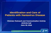 Identification and Care of Patients with Hantavirus Disease · PDF fileIdentification and Care of Patients with Hantavirus Disease Clinician Outreach and Communication Activity (COCA)