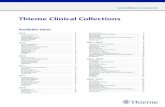 Thieme Clinical Collections - Titles · PDF fileInternal Medicine ... Handbook of Bleeding and Coagulation for Neurosurgery ... Thieme Clinical Collections