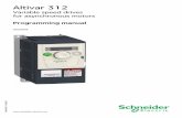 ATV312 programming manual EN V1 090513 -  · PDF fileBBV46385 05/2009   2354235 11/2008 Altivar 312 Variable speed drives for asynchronous motors Programming manual 05/2009