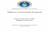 Department of the Air Force -  · PDF filedepartment of the air force military construction program fiscal year 2017 table of contents general page number table of contents