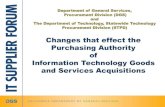 Changes that effect the Purchasing Authority of ... · PDF fileChanges that effect the Purchasing Authority of ... Storage/Servers/Desktops/Laptops/Printers ... Authorized resellers
