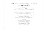 The Community Band of Brevardcommunitybandofbrevard.com/.../1997-Dec_Winter_Concert.pdf · The Community Band of Brevard exists to educate its members, ... 1998 (Friday) Concert Band