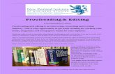 Proofreading & Editing - New Zealand Institute ofnzibs.co.nz/forms/pae/book_editing.pdf · New Zealand Institute of Business Studies, PO Box 58 696, Botany, Auckland 2163 Toll Free: