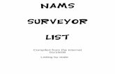 NAMS Surveyor List - · PDF file249 East Ocean Blvd., Suite 801, Long Beach, CA 90802, USA Email : dweil@weilaw.com · Phone : 562 432-8618 David London , Apprentice London Marine