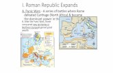 I. Roman Republic Expands - · PDF file03.03.2016 · I. Roman Republic Expands A. Punic Wars - A series of battles where Rome ... Circus Maximus –chariot races Most popular form