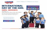 INTERNATIONAL DAY OF THE GIRL - BC Girl · PDF fileINTERNATIONAL DAY OF THE GIRL ... Select two to three activities to complete and earn the International Day of the ... Baden-Powell