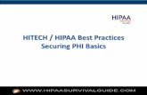 HITECH / HIPAA Best Practices Securing PHI · PDF file4 Breach Notification Section 13402(a) of the HITECH Act requires business associates and covered entities to report breaches