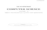 12th Hsc Computer Science Test Question Papers & Answers · PDF fileXII STANDARD COMPUTER SCIENCE VOLUME – II OBJECT TECNOLOGY (C++) UNIT TEST QUESTIONS Prepared by R.Ilamurugu M.Sc.
