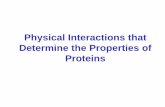 Physical Interactions that Determine the Properties of ...duahn/teaching/Biomodulation and Protein... · Physical Interactions that Determine the Properties ... two induced dipoles
