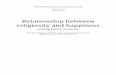 Relationship between religiosity and happiness - cba.plpzaborek.c0.pl/Joomla/images/Survey_Research/Research_proposal... · religiosity does not influence the happiness of young ...
