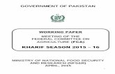 KHARIF SEASON 2015 - WELCOME TO MNFSRmnfsr.gov.pk/mnfsr/userfiles1/file/FCA Working Paper Draft 27 April... · 2 Contents Item Page No. ITEM NO. 1 POSITION OF INPUTS FOR KHARIF CROPS