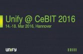 Unify @ CeBIT 2016CeBIT_2016.pdf · Unify @ CeBIT 2016 14.-18. Mar 2016, Hannover CeBIT 2016 - Unify core team ... ZTE Lancom Swiss ALE AVM SNOM Allnet Pav. n Connect Communic. &