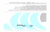 EN 301 489-24 - V1.5.1 - Electromagnetic compatibility and ... · PDF fileETSI EN 301 489-24 V1.5.1 (2010-10) Harmonized European Standard (Telecommunications series) Electromagnetic