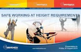 SAFE WORKING AT HEIGHT REQUIREMENTS - SACEA Glencore.pdf · SAFE WORKING AT HEIGHT REQUIREMENTS Presentation to  . Friday, 07 August 2015