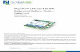 Skywire™ LTE Cat 1 ELS31 Embedded Cellular Modem · PDF fileSkywire™ LTE Cat 1 ELS31 Embedded Cellular Modem Datasheet NimbeLink Corp Updated ... Test: Opening socket, ... recommend