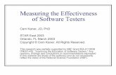 Measuring the Effectiveness of Software  · PDF fileQuestions How might these ... A measurement system yields distortion if it creates incentives ... In follow-up testing,