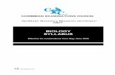 CARIBBEAN EXAMINATIONS COUNCIL - · PDF fileCARIBBEAN EXAMINATIONS COUNCIL Caribbean Secondary Education Certificate ... apply biological knowledge for further studies as well as in