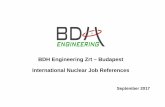 BDH Engineering Zrt – Budapest International Nuclear Job ...bdhe.hu/documents/BDHE-NUC-2018-01-EN.pdf · • PDMS 3D plant (piping) design software ... -Specifications: pipe elements,