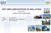 GST IMPLIMENTATION IN MALAYSIA - JPSFAjpsfa.com/files/1413518040Johor Port Authority GST Oct 14.pdf · GST IMPLIMENTATION IN MALAYSIA Organized by Johor Port Authority Date : 15 Oct