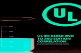 UL IEC 61010 2nd to 3rd EdItIon CorrELatIon · PDF fileAn easy to use reference guide on changes to UL IEC 61010 and the impact it will have. UL IEC 61010 2nd to 3rd EdItIon CorrELatIon