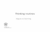 EVANS Thinking routines 2010 -  · PDF fileThinking routines Segues to learning Dr Heather Evans evansh@trinity.vic.edu.au
