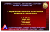 Comportamiento Sismico de una Vivienda de Mamposteria a ...ares.tu.chiba-u.jp/workshop/Peru2005/08 Zavala PPT.pdf · • Desarrollar una serie de ensayos en Muros de albañileria