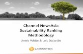 Channel NewsAsia Sustainability Ranking  · PDF fileBuilding the Sustainability Ranking ... Participation in Carbon Disclosure Project ... based India & Taiwan; mainly in the
