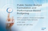 Public Sector Budget Formulation and Performance · PDF filePublic Sector Budget Formulation and Performance-Based ... generally by program activity, ... indirect, or consequential