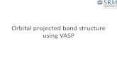 Orbital projected band structure using VASP - … projected band structure... · Obtaining wavefunction character •Projection of plane-wave calculations onto atomic orbitals used
