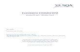 Examination Timetable 2018 - SQA · PDF fileExamination Timetable 2018 Monday 30 April – Monday 4 June 2017 edition Publication code: BA1788 ISBN: Published by the Scottish Qualifications
