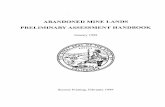 Abandoned Mine Lands Handbook · PDF filePART I1 Chapter 4 4.1 4.2 4.3 4.4 ABANDONED MINE LANDS PRELIMINARY ASSESSMENT INVESTIGATION,. 13 Beginning an AML Investigation Introduction