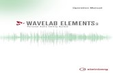 WaveLab Elements 9 – Operation Manual - Steinberg · PDF file3D Frequency Analysis. 4. ... 277 Searching Track Names on the Internet. ... the descript ions and procedures in the