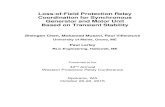 Loss-of-Field Protection Relay Coordination for ... · PDF fileLoss-of-Field Protection Relay Coordination for Synchronous Generator and Motor Unit Based on Transient Stability Shengen