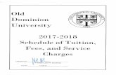 OLD DOMINION UNIVERSITY · PDF fileold dominion university tuition & fee schedule 2017-18 foot note technology delivered online course fee per credit hour 20.00 42 nurse anesthesia