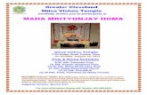 Cordially invites you to participate in MAHA MRITYUNJAY HOMA Maha Mrityunjay Homa A… · Greater Cleveland Shiva Vishnu Temple Cordially invites you to participate in MAHA MRITYUNJAY